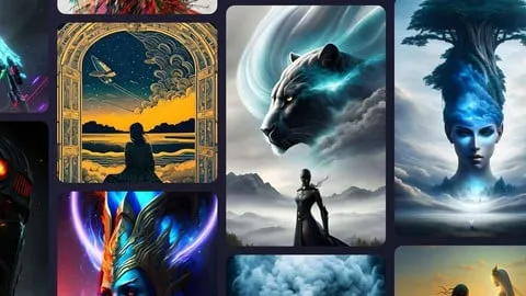 10 in 1 Course : Text to Image AI Art Generators Masterclass - Free Design Course