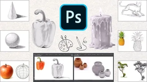 Learn to Draw with Photoshop - Complete Drawing Course - Free Design Course