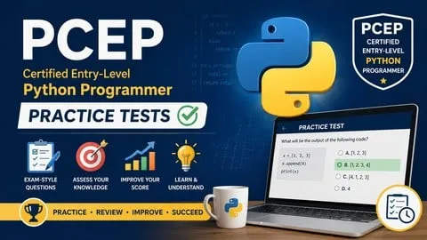 PCEP Python Practice Tests: 6 Exams with Explanations - Free IT & Software Course