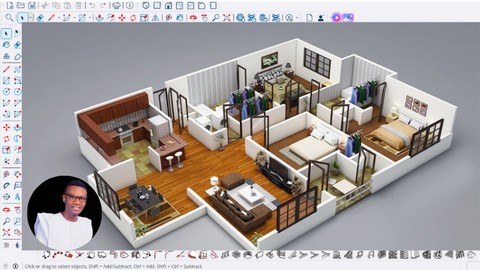 Become a professional  interior designer using sketch up pro - Free Design Course by Unknown Author. Learn Design skills with this comprehensive Udemy course available at 100% discount.