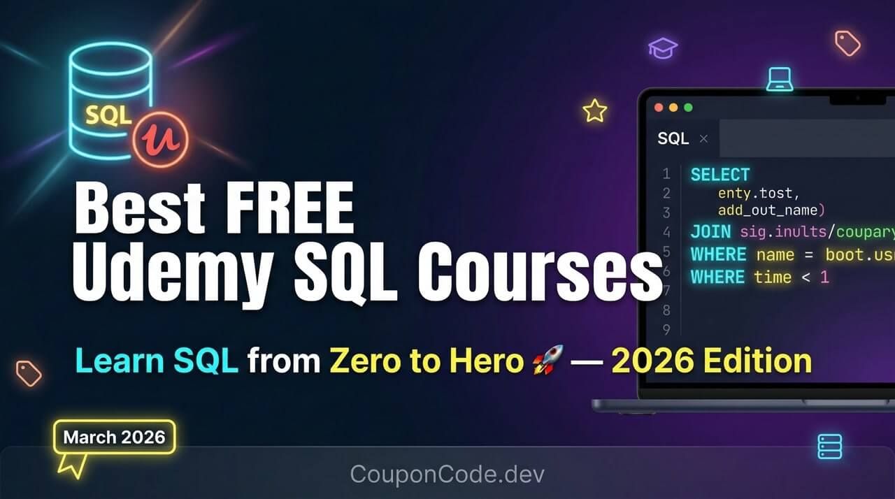  Best Free Udemy Courses for Learning SQL (2026)