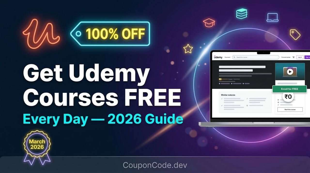  How to Get 100% Off Udemy Coupons Daily (2026)